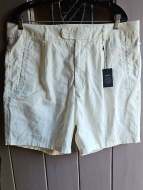 Bombas Cream Linen Blend 7"  Mens Shorts